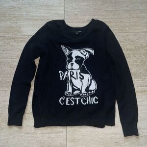 Tally Weijl Women's Black Sweater  ‎ Size Medium  Bulldog